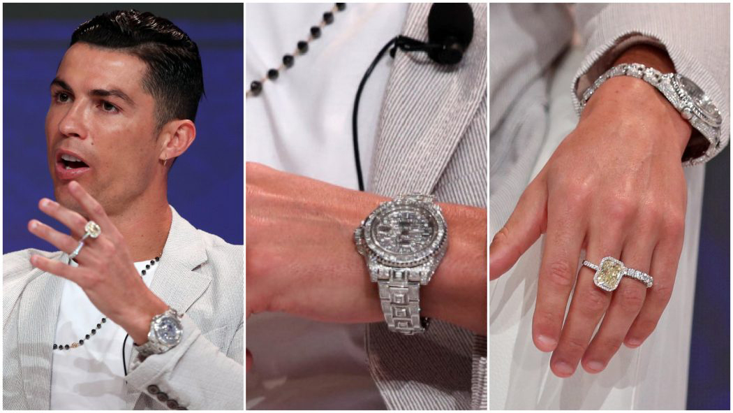 Cristiano Ronaldo - Rolex GMT-Master II Ice vàng trắng 18 cara và 30 cara kim cương